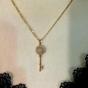 Key Charm with Necklace 14 Kt Gold Filled